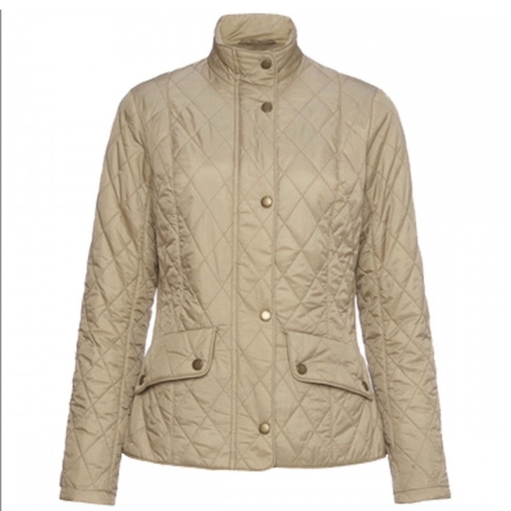 Barbour Quilted Utility Jacket in Beige
